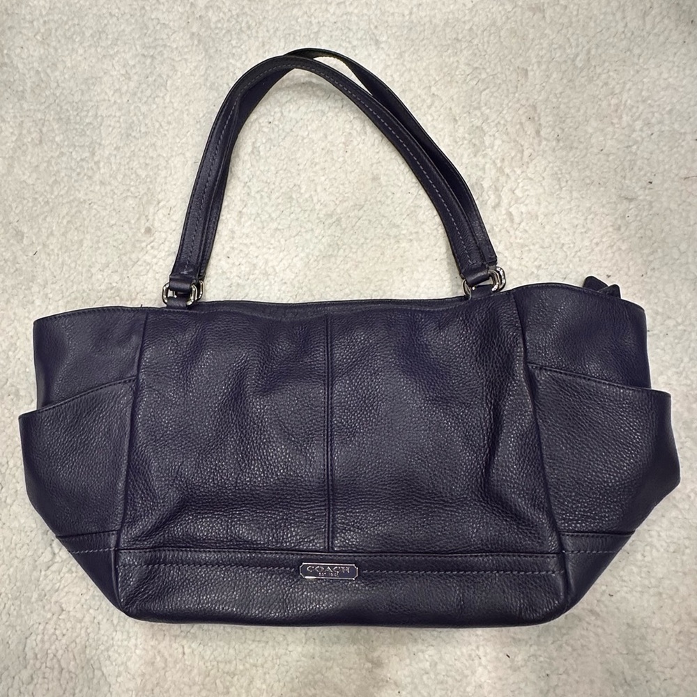 Coach park Carrie pebbled leather bag